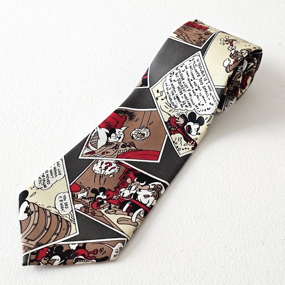 Handmade Mercedes High Fashion 100% Men's Silk Tie Mickey Mouse Edition